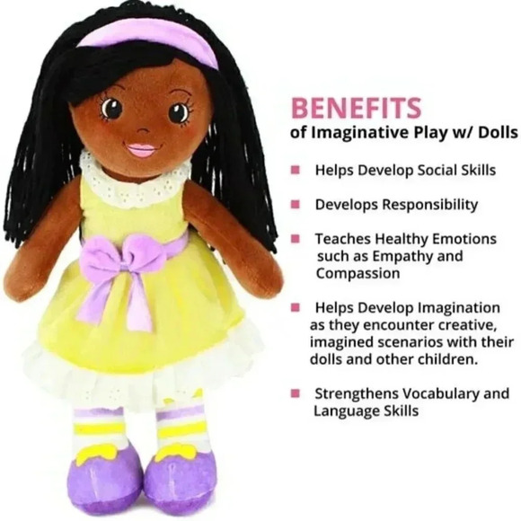 2/$30 Playtime by Eimmie Kaylie Doll Plush 14” Baby Girl Doll - Picture 9 of 9